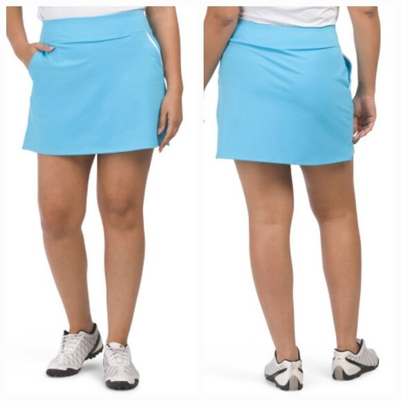 🔸️NWT Sigrid Olsen Blue Golf Tennis UPF 50+ Sun Protection Skort Small - Picture 1 of 8